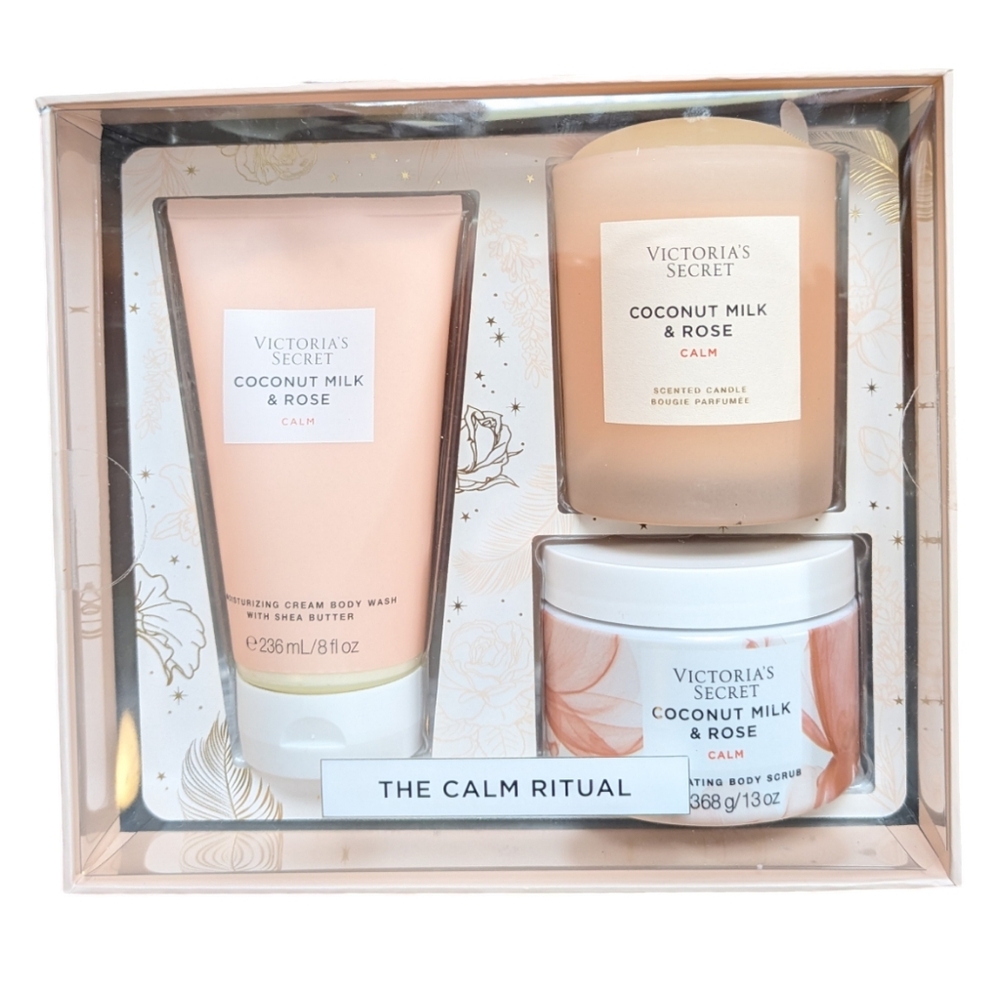 Victoria's Secret The Ritual Gift Set Coconut Milk and Rose Box Present New